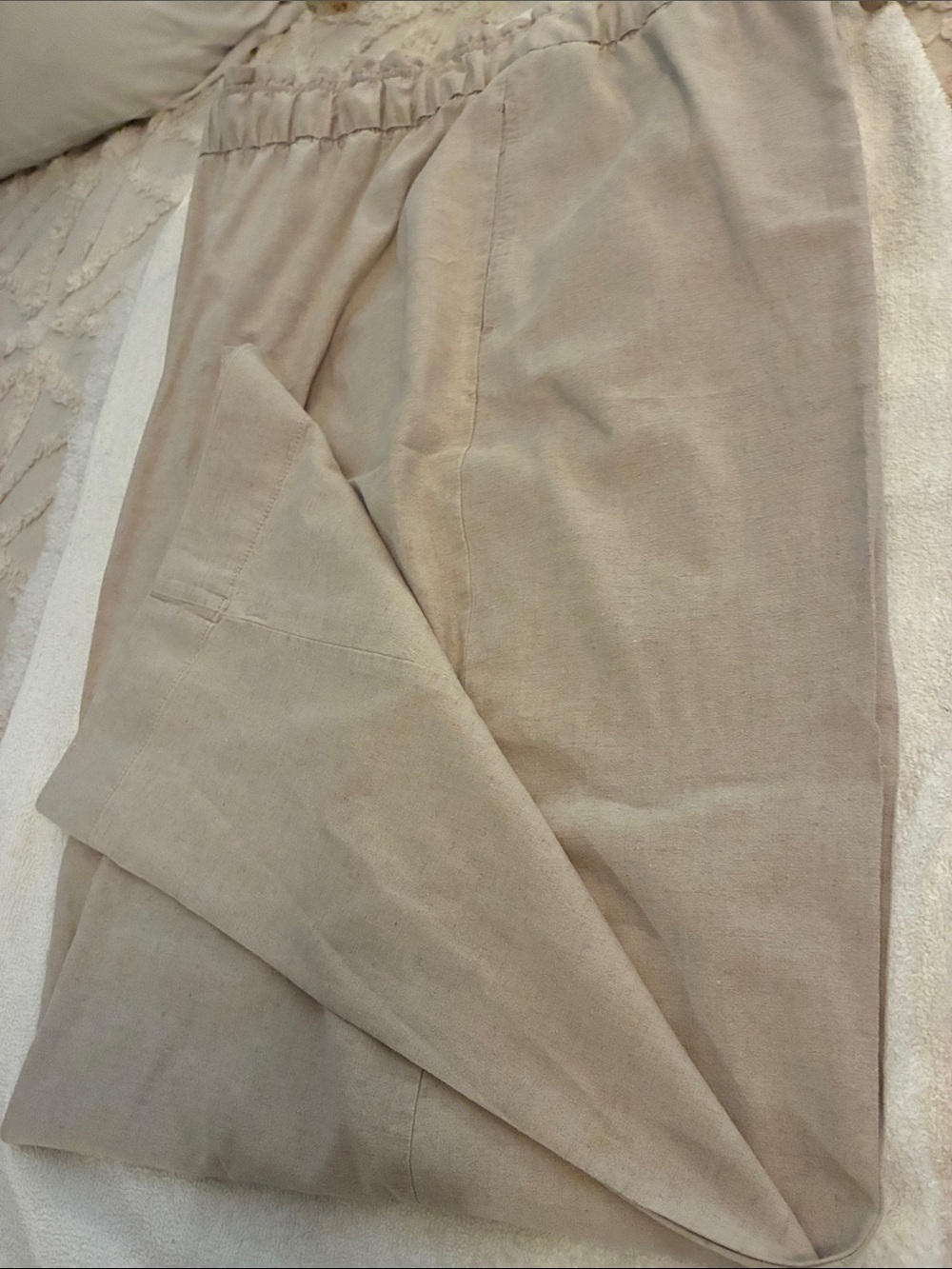Plus size Lane Bryant Beige Elastic-Waist Chinos comfort w/pockets,